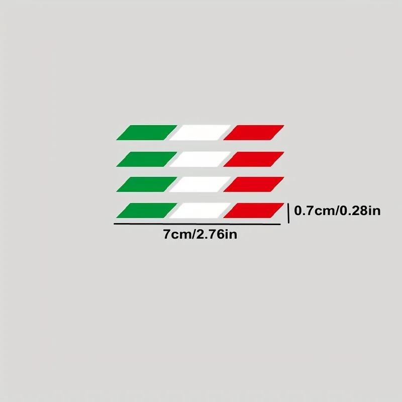 Three-Color Rearview Mirror Decal - Italy, France, Germany - J131