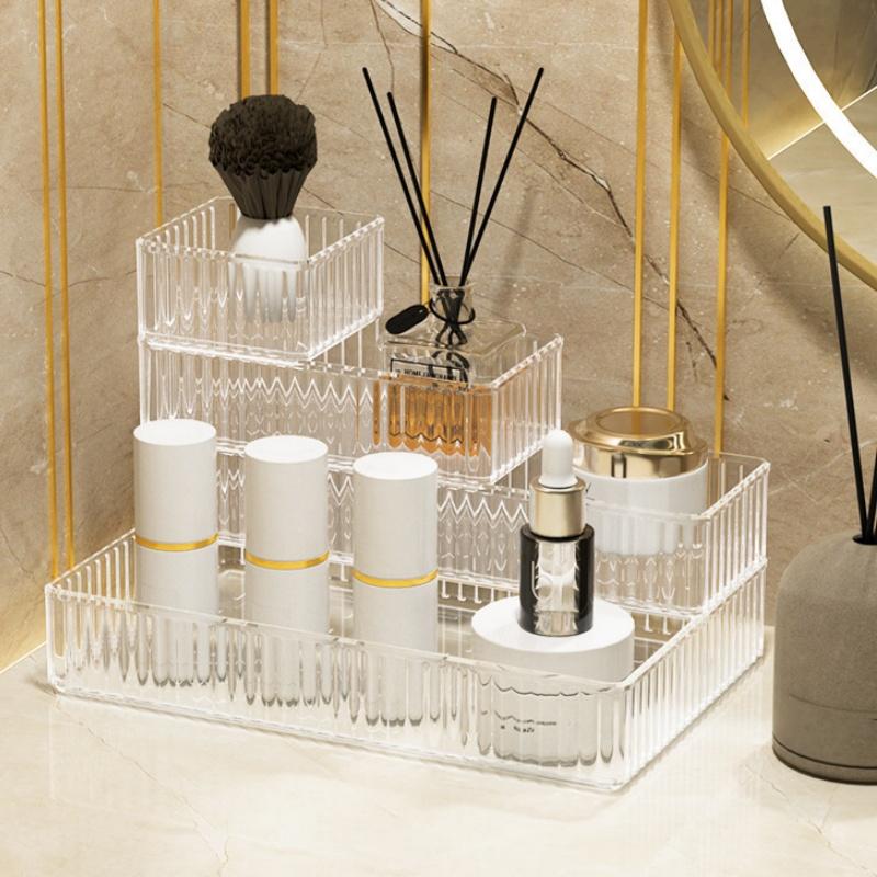 Desktop Drawer Style Storage Box Made of Acrylic with Built-in Stationery/cosmetics, Desk for Organizing and Bathroom Storage