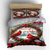Cardinals, Wreath, Poinsettias, Berries. Bedding Sets Duvet Cover Sets Duvet Covers Pillowcases(1 * Duvet Cover 2 * Pillowcases Without Duvet Insert)