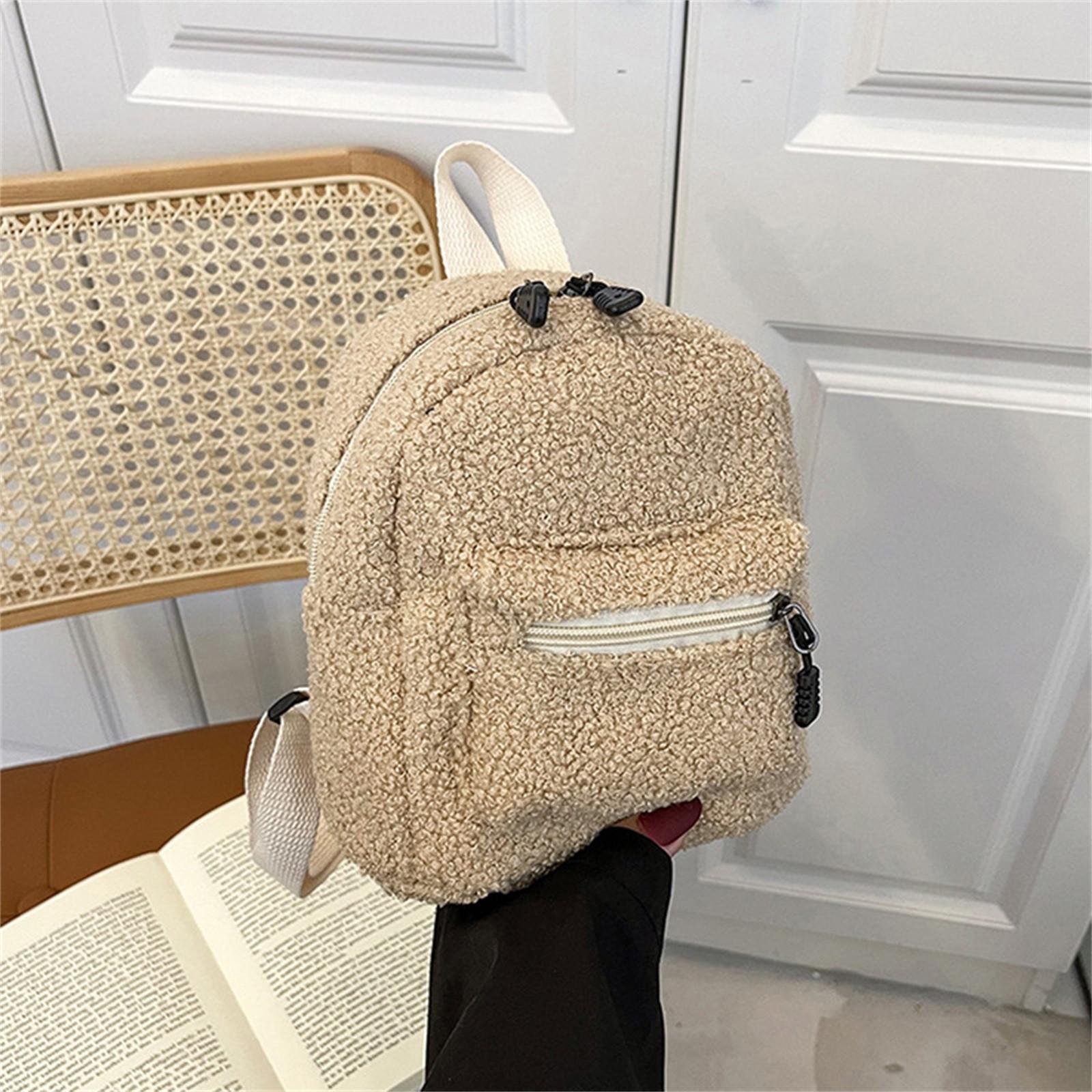 

Женские рюкзаки PlushBag Solid Small Shoud Bag Backpack Школьные сумки для девочек Подростковый рюкзак One Size хаки