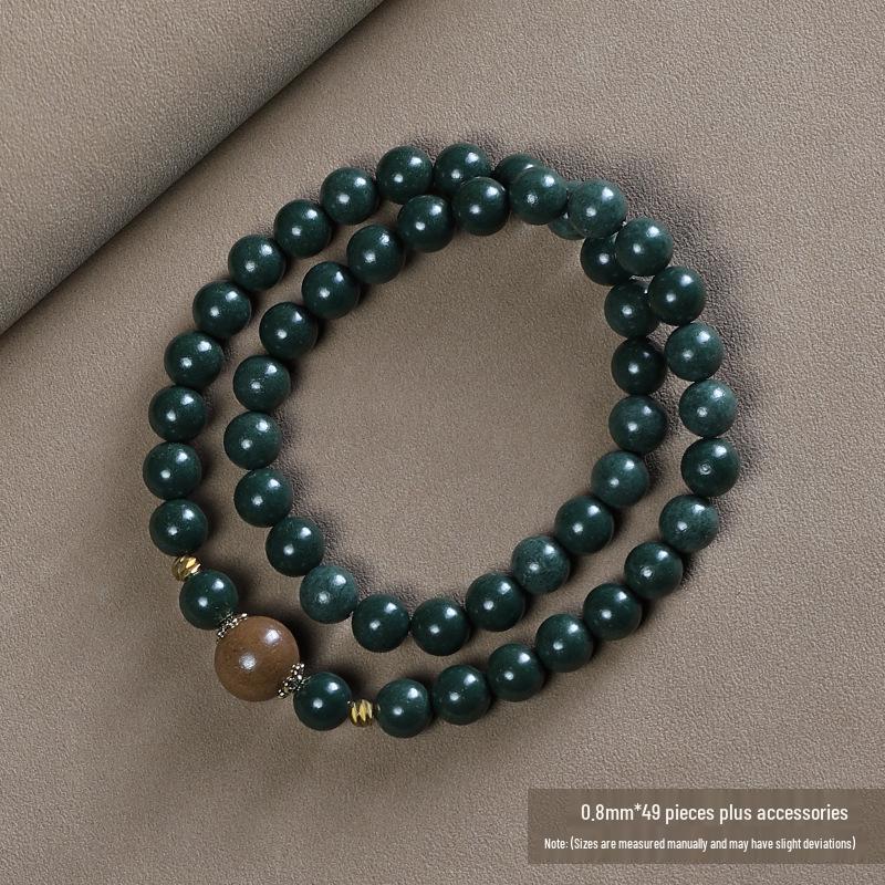 Traditional Handmade Chinese Herbal Incense Beads Double Circle Bracelet - Women s Buddhist Prayer Beads