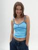 Heatherment Binding Button Camisole (Blue)