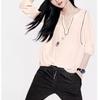 Export Classy Shirt Female JC Pure Original Tops V Neck Tassel Long Sleeves Blouse Fashion Fashion Shirt Easiest for Match