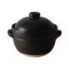 Kamoshika Douguten Oală de Orez, Oală de Lut, Fierbător de Orez, Capacitate 2 Căni, Negru, OR-060-030