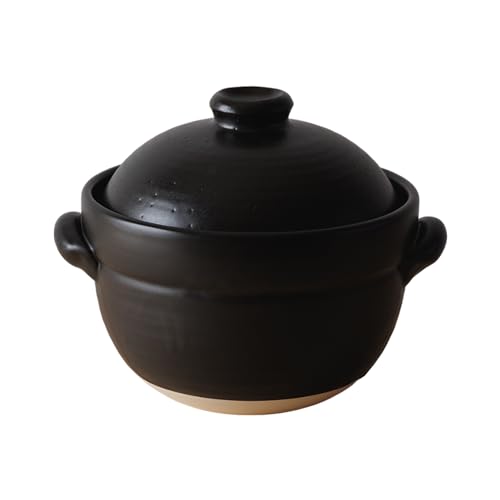 Рисоварка Kamoshika Douguten, Глиняный горшок, Рисоварка, Вместимость 2 чашки, Черный, OR-060-030