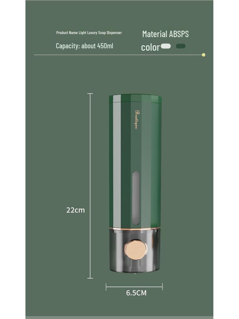 Punch-Free Wall-Mounted Bathroom Dispenser for Soap, Hand Sanitizer & Shampoo