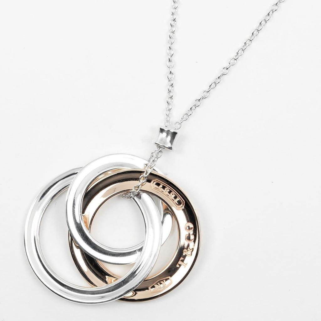 TIFFANY&Co. Collier Cercles Entrelacés 1837 Argent925/Métal Rubedo 5.13g Femmes Occasion