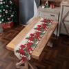 Printed Christmas Table Runner Tassel Xmas Desktop Decoration Snowman Tablecloth  Restaurants