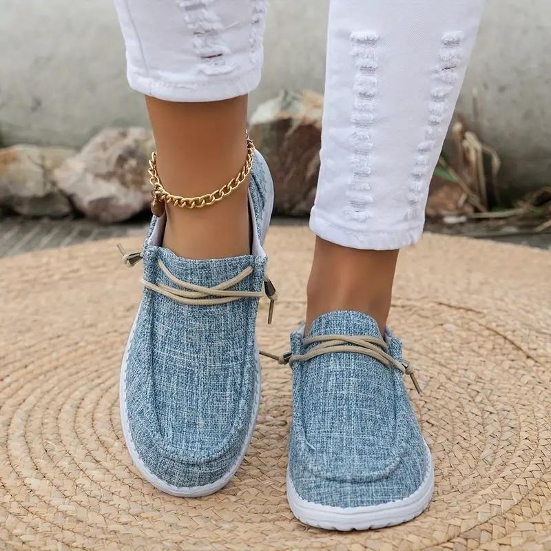 Spring/Autumn Round Head Lace-up Lightweight Non-slip Walking Shoes Fashionable New Sexy/comfortable Casual Sneakers for Women