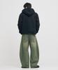 Takeasy [Crop T-Shirt Added] Eyelet Crop Zip-Up Hoodie (Black)