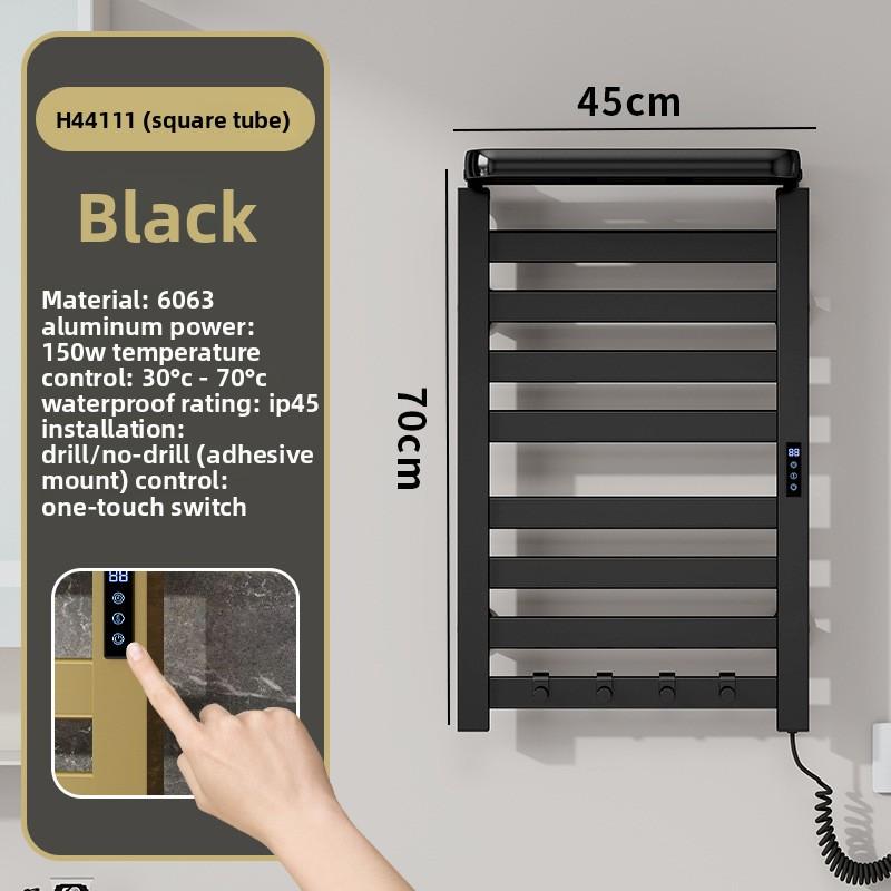 Wall Mounted Electric Heated Towel Rail Driving Sterilizer Large Bathroom Towels Dryer Thermostatic Waterproof Smart Towel Rack