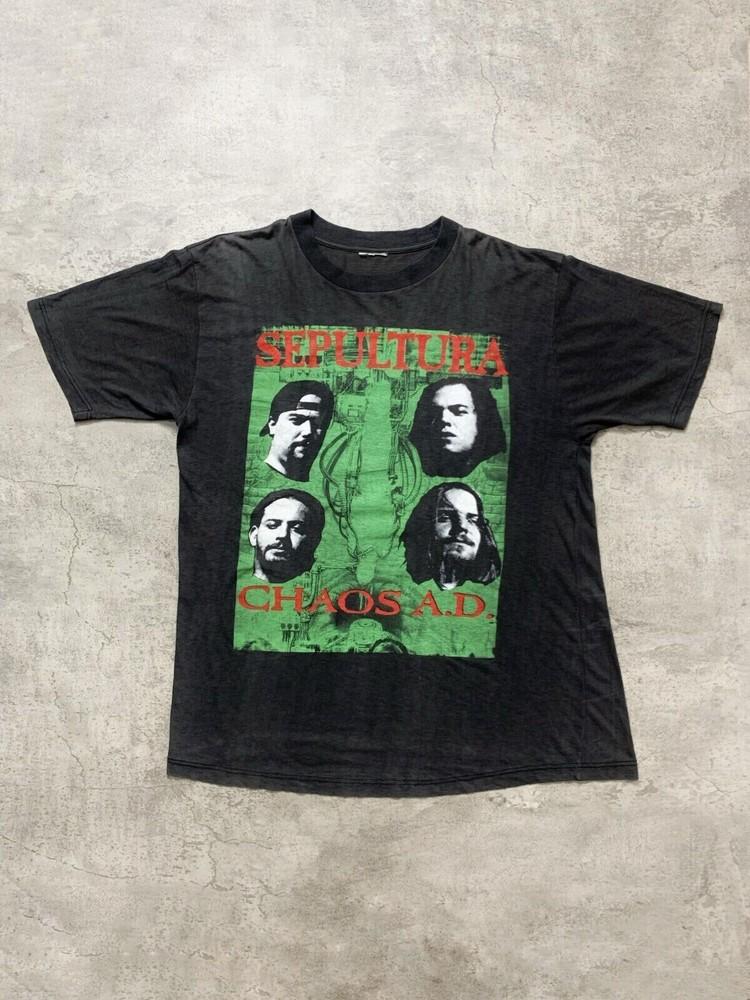 vintage sepultura chaos ad Tshirt Unisex Cotton Tee S4XL MO661 XXL