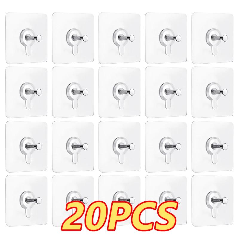 

Самоклеючий гачок для картин Надміцний настінний гачок без проколів Тримач рамки для фотографій без проколів Ванна кімната Кухня Зберігання 20PCS