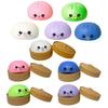 Cartoon Expression Bubble Dumpling Toy Stress Relief Steamed Bun Squeeze Fidget Toy Hand Relaxation Decompression Tool