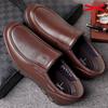 Leather Shoes Men's Leather Business Leisure In the Elderly Soft Sole One Pedal Men's Shoes Spring and Autumn New Cowhide Dad Shoes