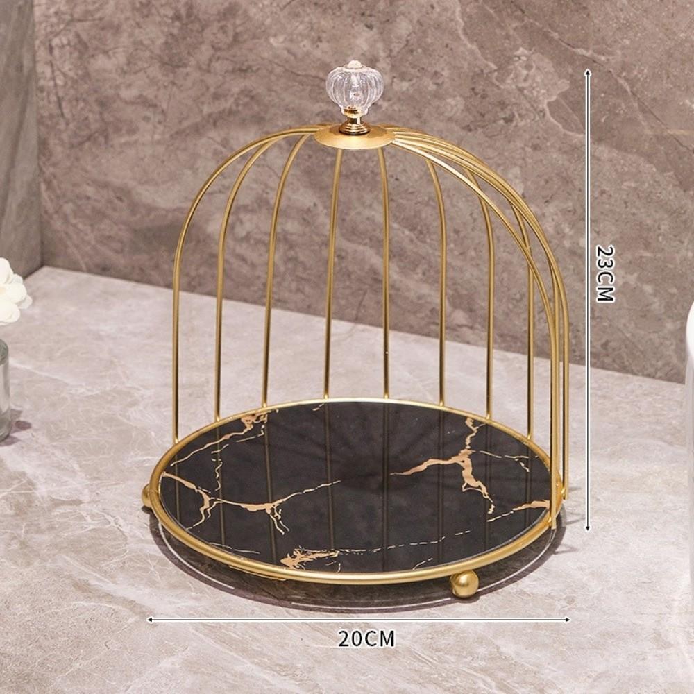 Double-layer Makeup Storage Shelf Large-capacity Bird Cage Holder Cosmetic Shelf  Storage Rack