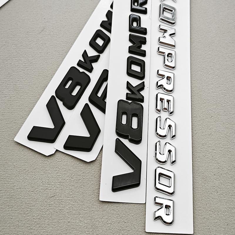 3D ABS Chrome Black Car Styling V8 V6 Kompressor Logo Fender Side Sticker Badge Decals For Mercedes Benz G63 G500 S500 S680 GT