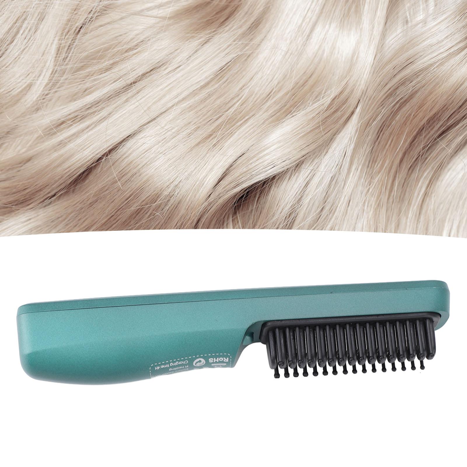 

Hair Straightener Brush Cordless USB Rechargeable Portable Negative Ions Hair Straightening Comb for Home Travel