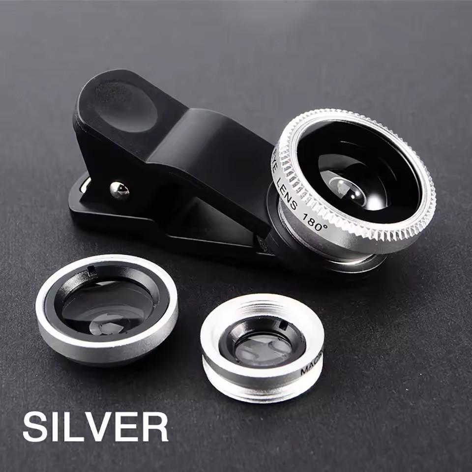 3 in 1 Fisheye Handyobjektiv Weitwinkel Zoomobjektiv Fisheye Makroobjektive Kamera-Kits Mit Clip Objektiv Auf dem Handy Für Alle Smartphones