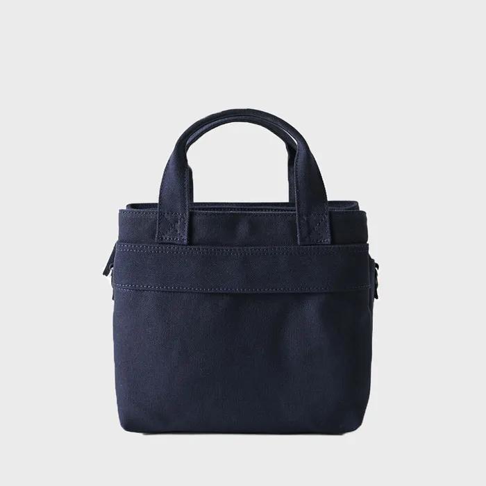 Sand Canvas Tote Bag (Navy)