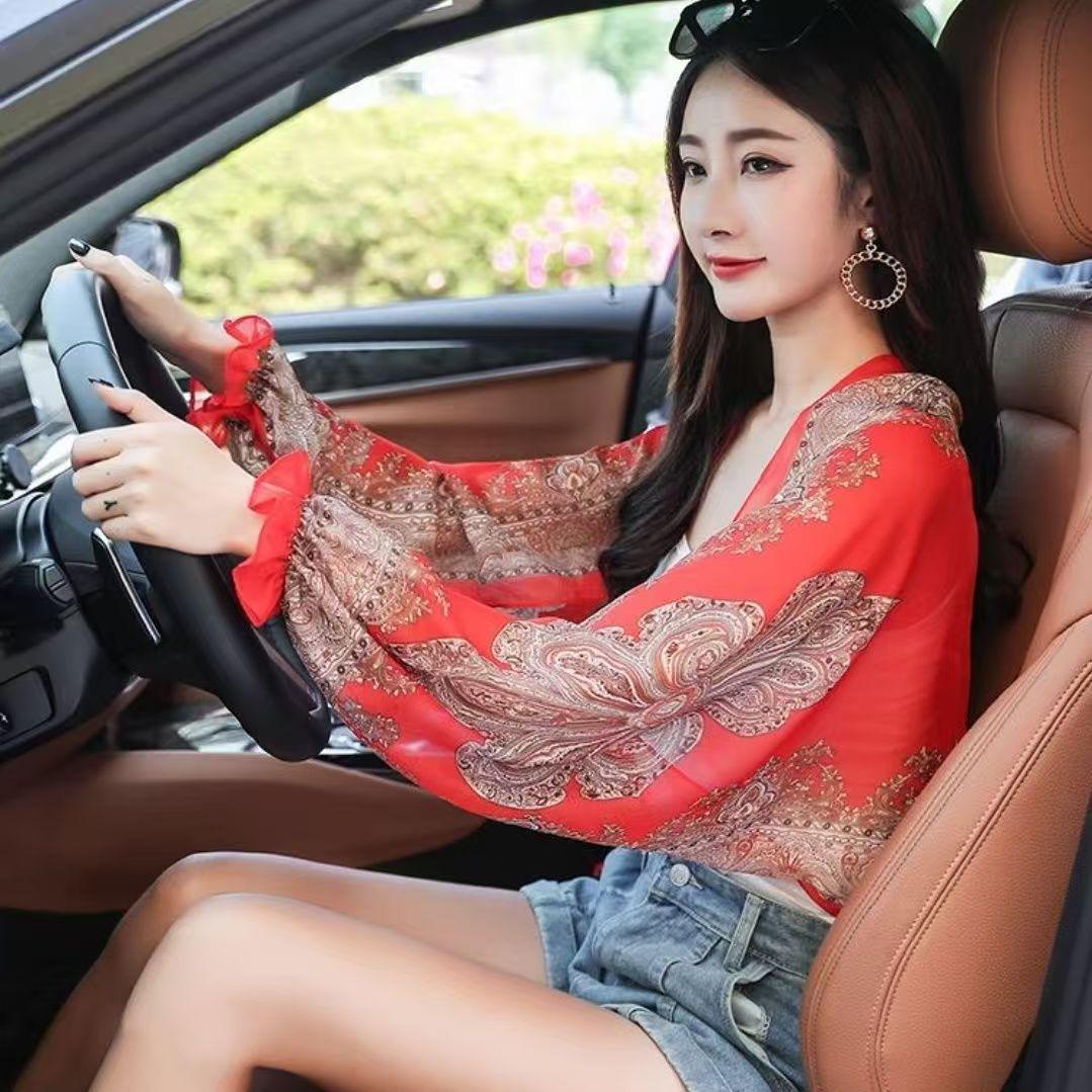 Women s Summer Sun Protection Shawl - Lightweight Sleeve Cape for Driving & Cycling