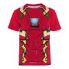 Anime T-shirt 3D Printed Superhero Pattern Children's Sports Round Neck T-shirt Comfortable