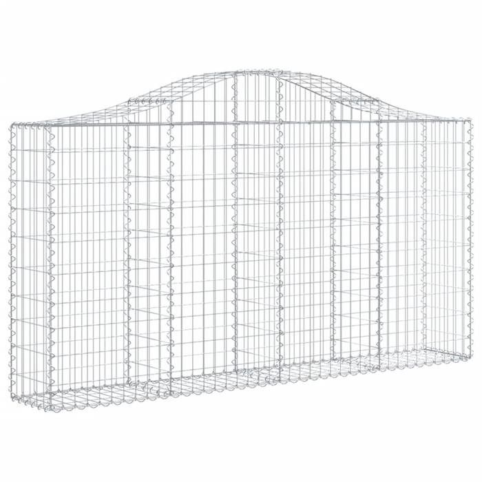 VidaXL 4x Paniers à Gabions Arqués Cages à Gabions Arquées Murs de Gabion Barrières de Jardin Terrasse Extérieur 3145432