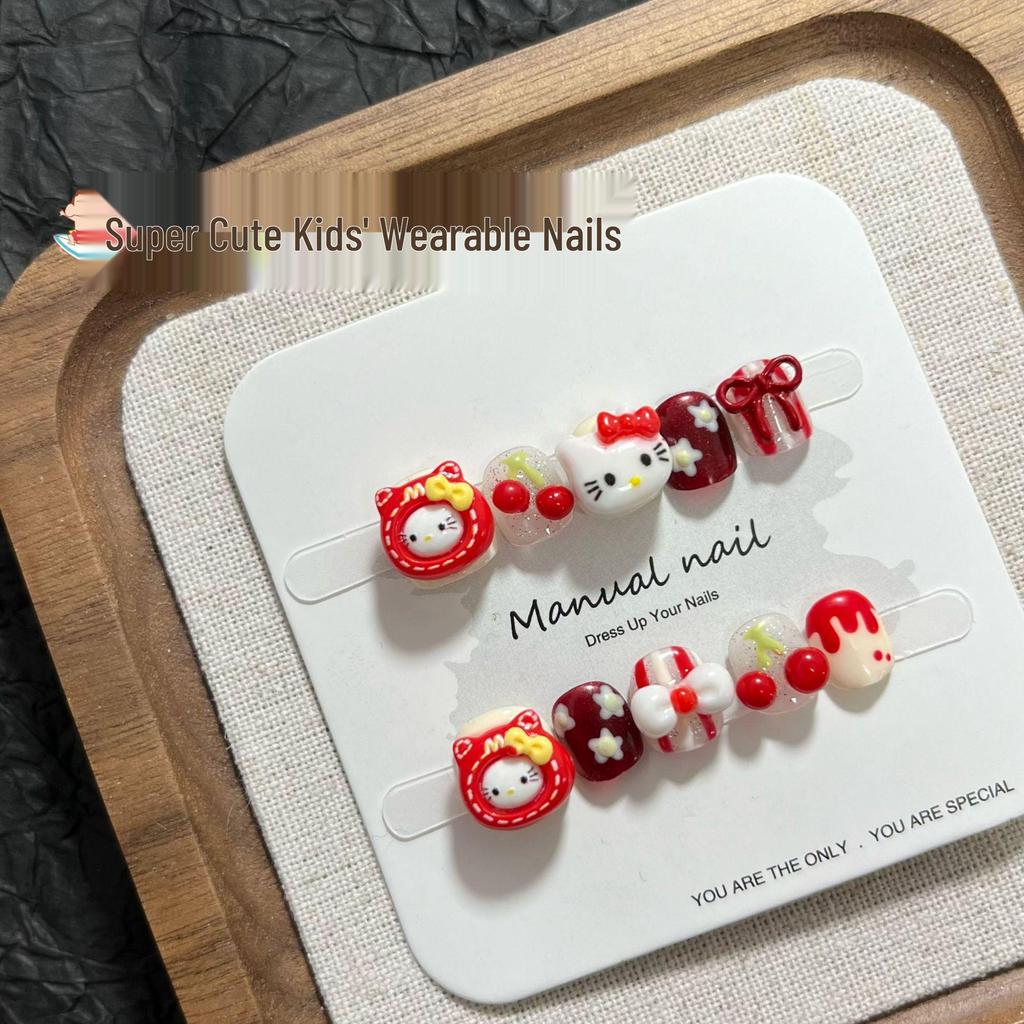 Kids' Cartoon Nail Art Stickers - Cute, Removable, Short, Round Nails (S125)