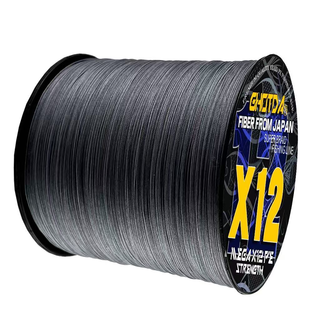 Filo da Pesca Intrecciato di Alta Qualità a 12 Fili 300m Super Resistente all'Abrasione Filo da Pesca in PE Filo Intrecciato Super Liscio