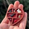 Heart Star Nut Miniature Trinket Shelf Variety Grids Dollhouse Shelf  Doll House
