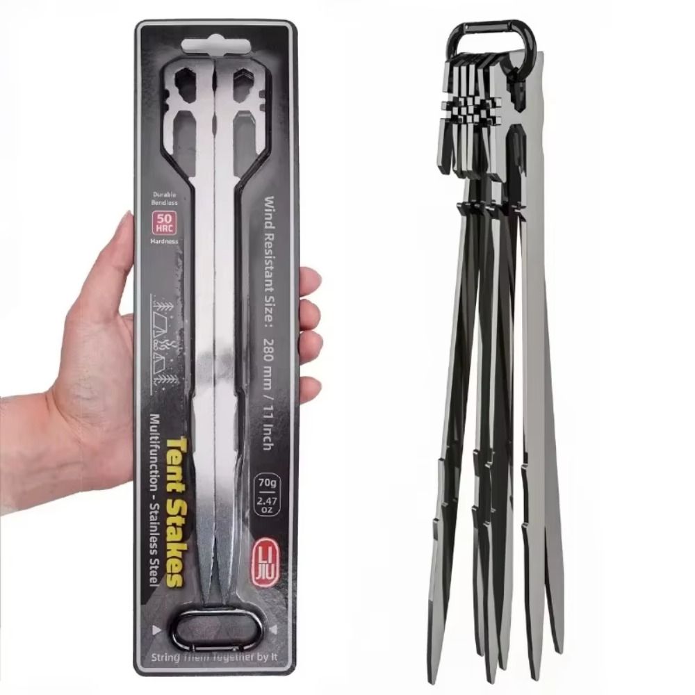 6Pcs/set Wind-Resistant Canopy Tent Pegs Heavy Duty Garden Ground Nail Camping Tent Stakes  Beach