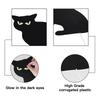 Halloween Yard Sign, 4/6PCS Reflective Black Cat Halloween Decoration Outdoor, Scary Family Home Front Yard Sign, Plastic Decora