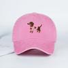 Cute Dachshund In Pink Heart Sweater Print Baseball Cap Men Women Vintage Washed Cotton Adjustable Dad Hat Pet Lover Sun Hat