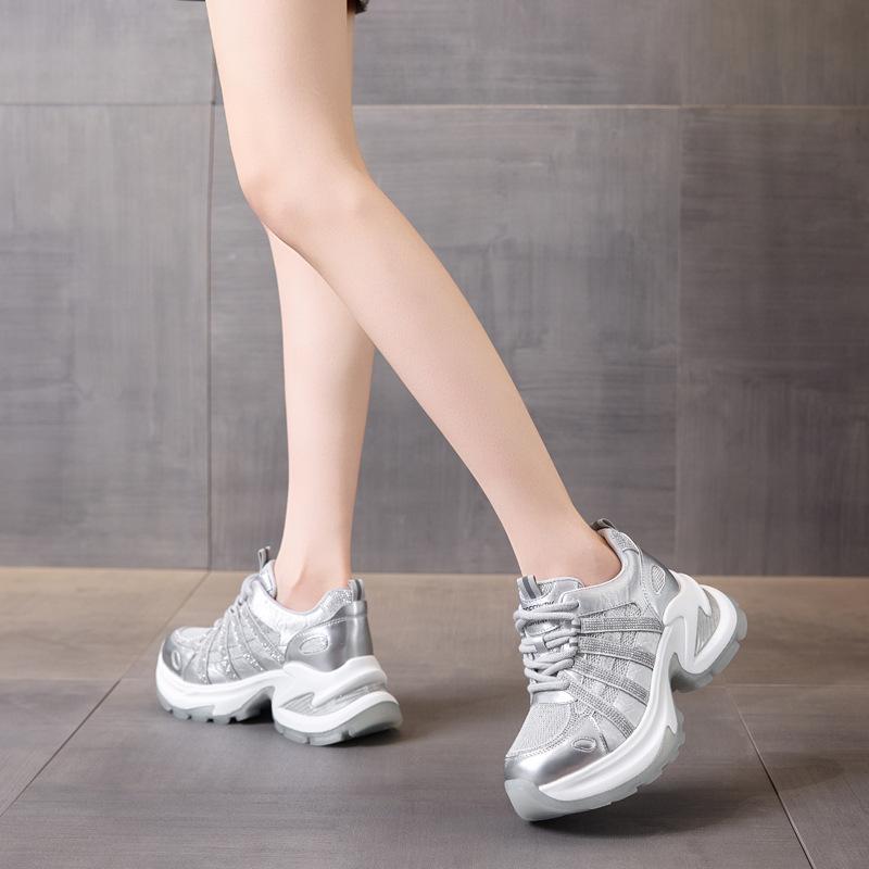 Thick-soled Ultra-light Dad Shoes with Skirts 2025 Popular, Small People Show Height, and Women's Shoes Increase In Height Within Sports. The Foreign