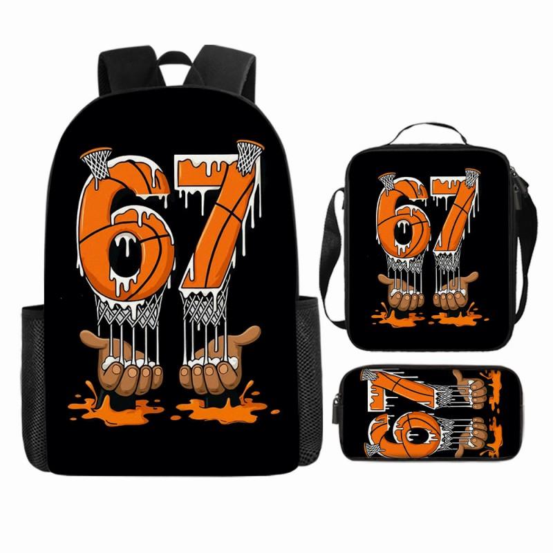 Cartoon Brainrot-Themed Backpack Crossbody Bag Pencil Case School Kids Ages 10-12