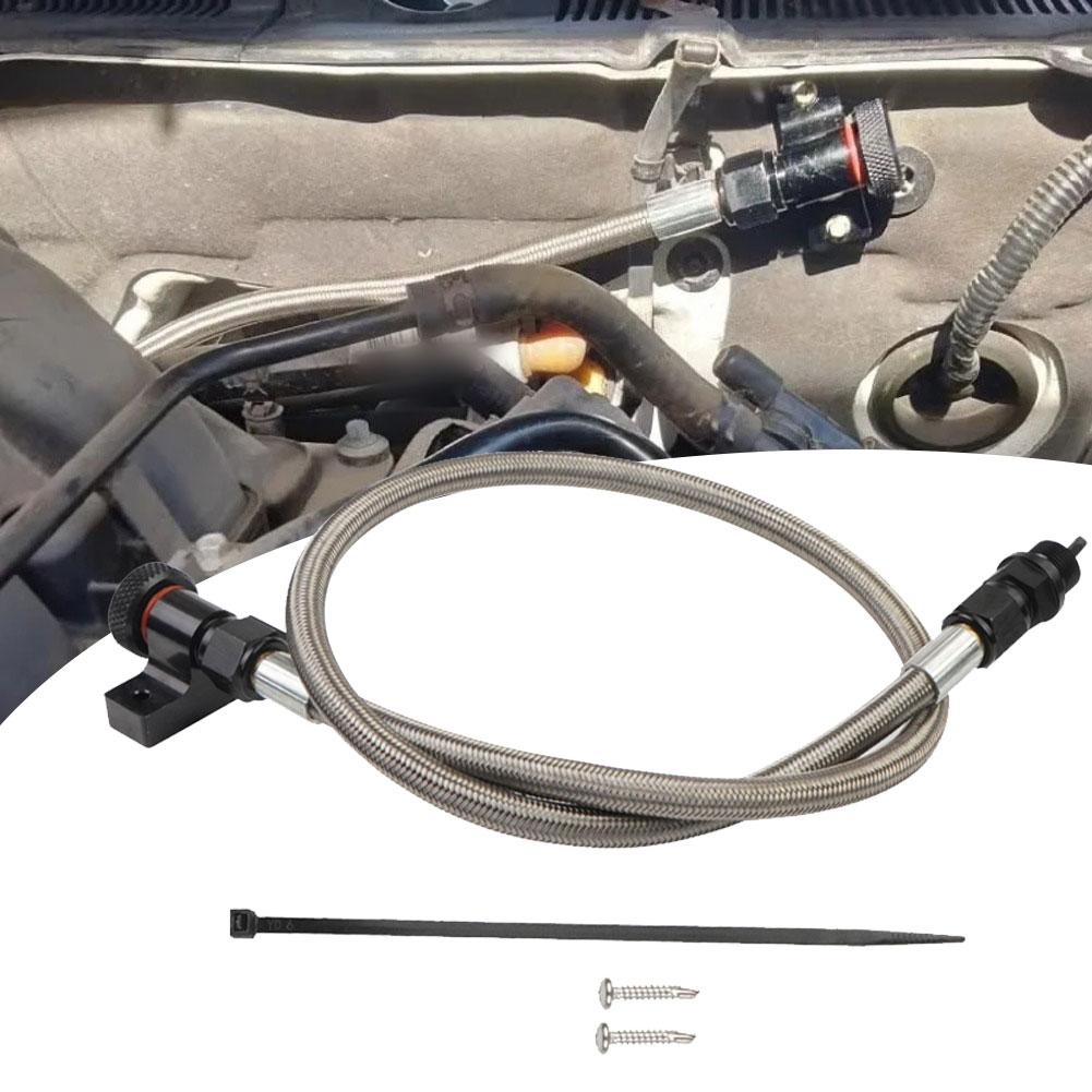 For Ford For F150 Transmission LockUp Oil Locking Dipstick 2010 2017 Aluminium Alloy with Stainless Steel Hose