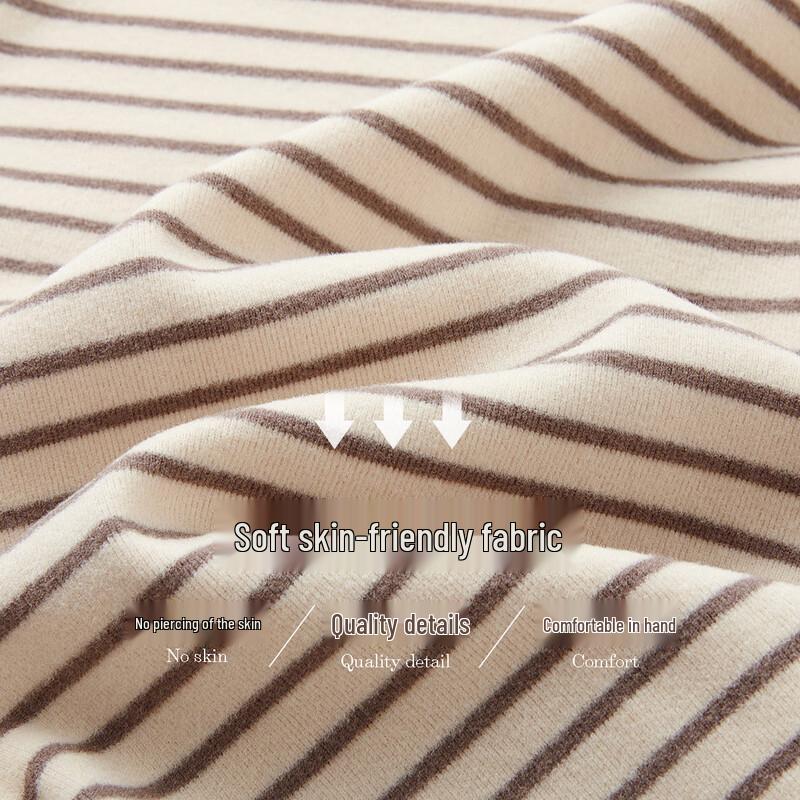 Demana Women's Striped Long Sleeve Round Neck T-shirt