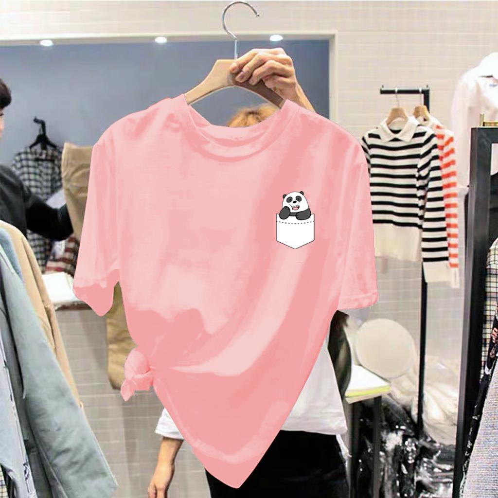 Cotton Unisex T Shirt for Women Korean Fashion Loose Teen Oversized Plus Size Tops On Sale Printed Graphic Os