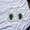 Green Onyx Faceted Gemstone 925 Sterling Silver Artisan Jewelry Earrings For Her EE-40-16