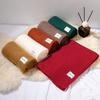 Wool solid color knitted red scarf women's autumn and winter Korean atmosphere versatile light luxury high-end couple scarf