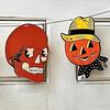 Vintage Halloween Wood Banner Spooky Pumpkin Skull Owl Witch Black Cat Hanging Bunting Garland for Farmhouse Horror Party Wall Decor