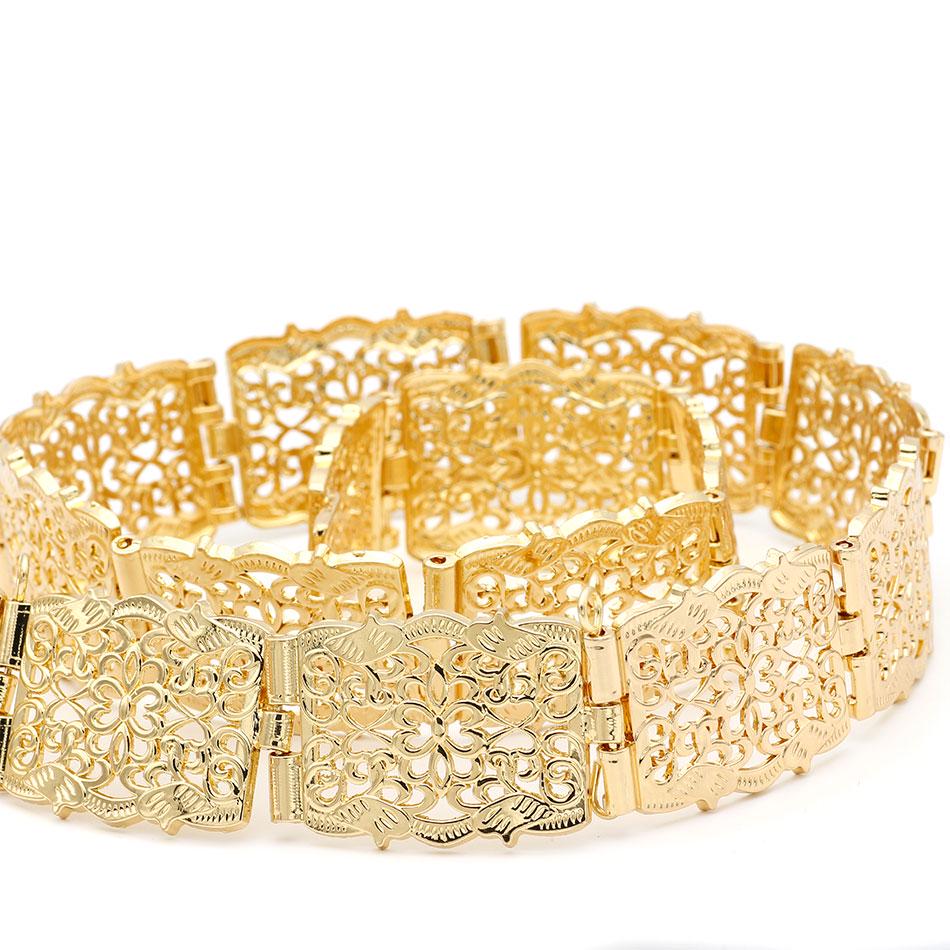 Gold Color Bride Belt Wedding Jewelry Women Dress Belt Crystal Bride Waistband Gift