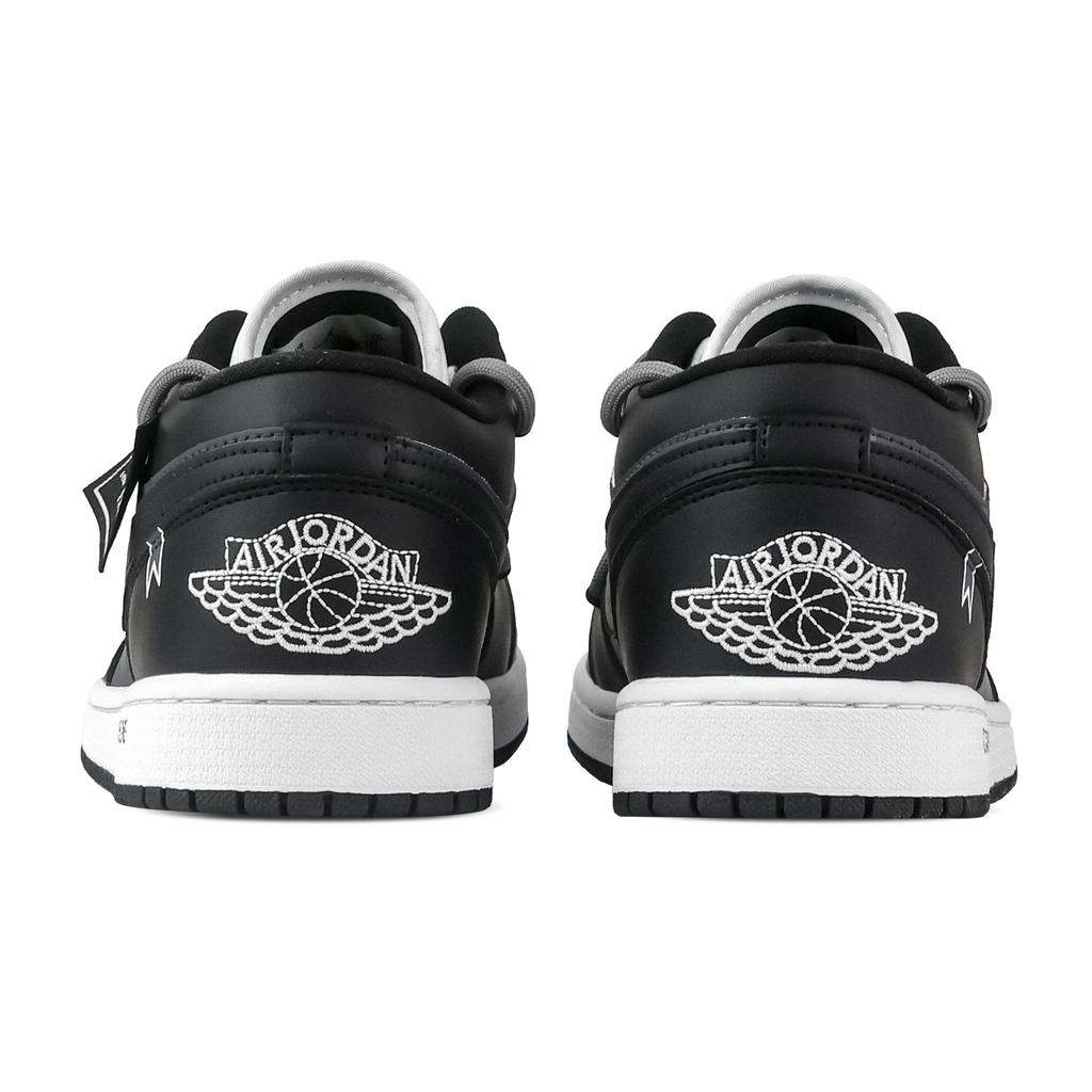 Jordan Air Jordan 1 Gongjian Crossing, Heart Box Low top Vintage Basketball Shoes Unisex Black Blue DC0774-101(Team773--)
