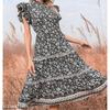 Elegante Vestito Bodycon Sexy da Donna per Donne Estate 2022 Manica Corta Floreale Maxi Abiti Donna Vestito Femme Signora Vestidos Mujer