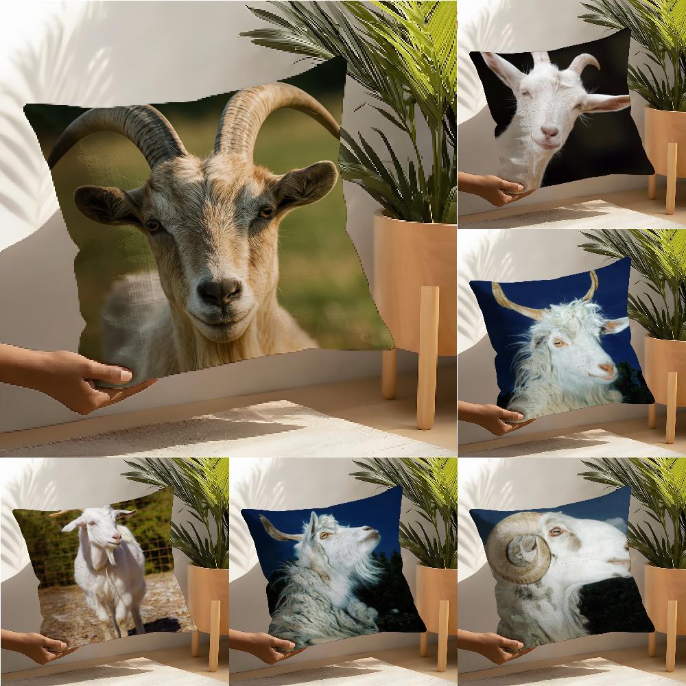 Cooles Ziegen-Meme Kissenbezug Heim Wohnzimmer Dekoration Leinen Kissenbezüge Kissenhülle