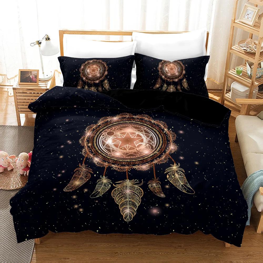 Mandala Bed Cover Set 228x228 Home Textile Bedding Set High Quality Luxury Bedroom Set Ropa De Cama King Size 100% Bamboo Fiber