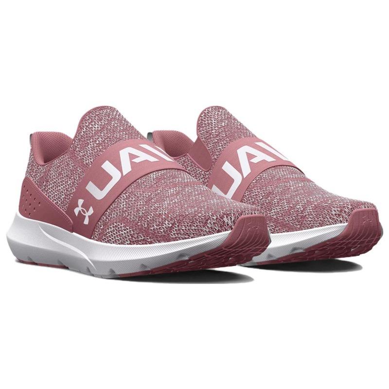 Under Armour Surge 3 Slip EVA Comfort Trendy Fabric Low Top Casual Running Shoes Women Pink 3026507-601