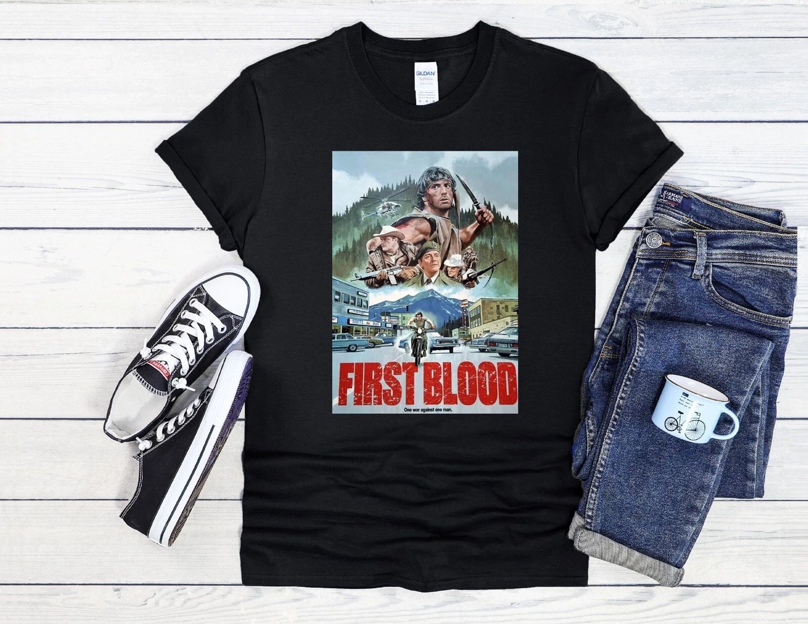 

Classic Film and Television Works Retro Short-sleeved Fashion Printed Casual Loose T-shirt Street Wear Sports Cotton Top Unisex 4XL