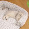 Dog Couch Bed Pet Calming Couch Plush Thermal Cat Bed with Anti-Slip Bottom Washable Removable Couch Protector Pet Bed for Sofa Bed Floor