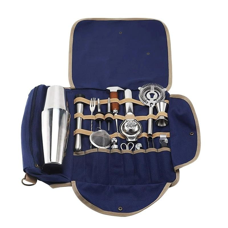 Boston Shaker Set,Creative Cocktail Shaker Set,Professional Bartender Tool Kit,Include Bar Tools,Portable Bag,Kitchen Accessory